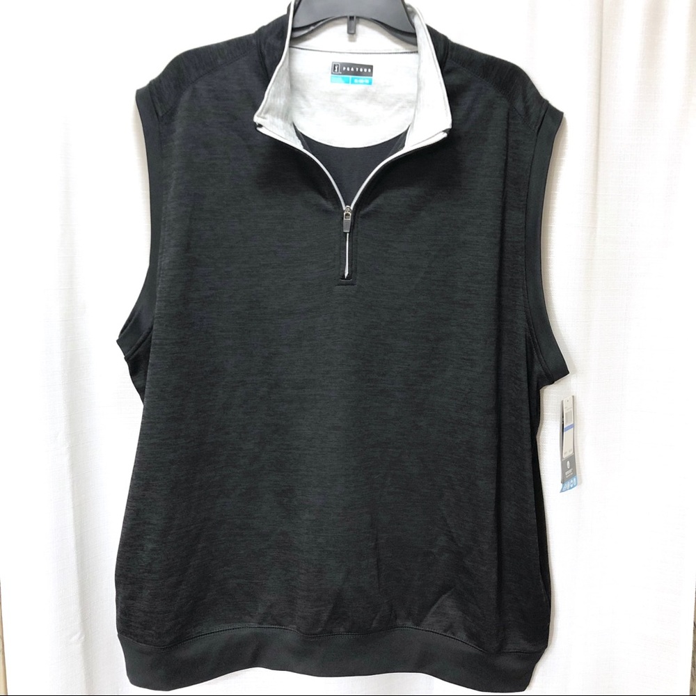 PGA GOLF TOUR men’s pullover zip up vest